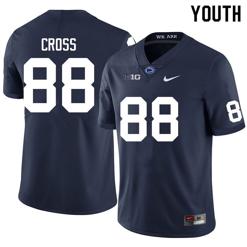 Youth #88 Jerry Cross Penn State Nittany Lions College Football Jerseys Sale-Navy